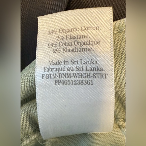 Everlane The Way-High Jean Organic Cotton Sage Green -   Size 24 Tall - Picture 7 of 8